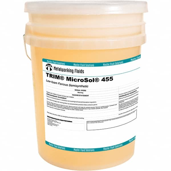 Master Fluid Solutions - TRIM MicroSol 455, 5 Gal Pail Cutting Fluid - Semisynthetic - Caliber Tooling