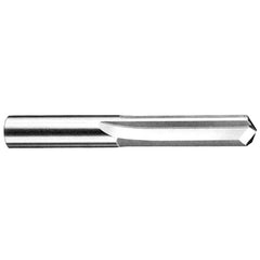 8.5 mm Dia. × 8.5 mm Shank × 37 mm Flute Length × 79 mm OAL, 3xD, 140°, Uncoated, 2 Flute, External, Round Solid Carbide Drill - Exact Industrial Supply