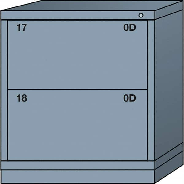 Lyon - 2 Drawer, Standard Bench Height - Multiple Drawer Access Cabinet - Steel, 30" Wide x 28-1/4" Deep x 33-1/4" High, Dove Gray - Caliber Tooling