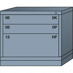 Lyon - 3 Drawer, Standard Desk Height - Multiple Drawer Access Cabinet - Steel, 30" Wide x 28-1/4" Deep x 26-7/8" High, Dove Gray - Caliber Tooling