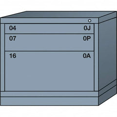 Lyon - 3 Drawer, Standard Desk Height - Multiple Drawer Access Cabinet - Steel, 30" Wide x 28-1/4" Deep x 26-7/8" High, Dove Gray - Caliber Tooling