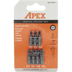 Apex - 1/4" Drive Torx Screwdriver Bit - 1" OAL, Insert Bit - Caliber Tooling