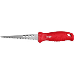 Handsaws; Tool Type: Jab Saw; Blade Length (Inch): 6; Applications: Drywall; Plaster; Handle Material: Plastic; Blade Material: Bi-Metal; Overall Length (Inch): 11.50; Overall Length (Decimal Inch): 11.50000; Additional Information: Anti-roll handle; Mini