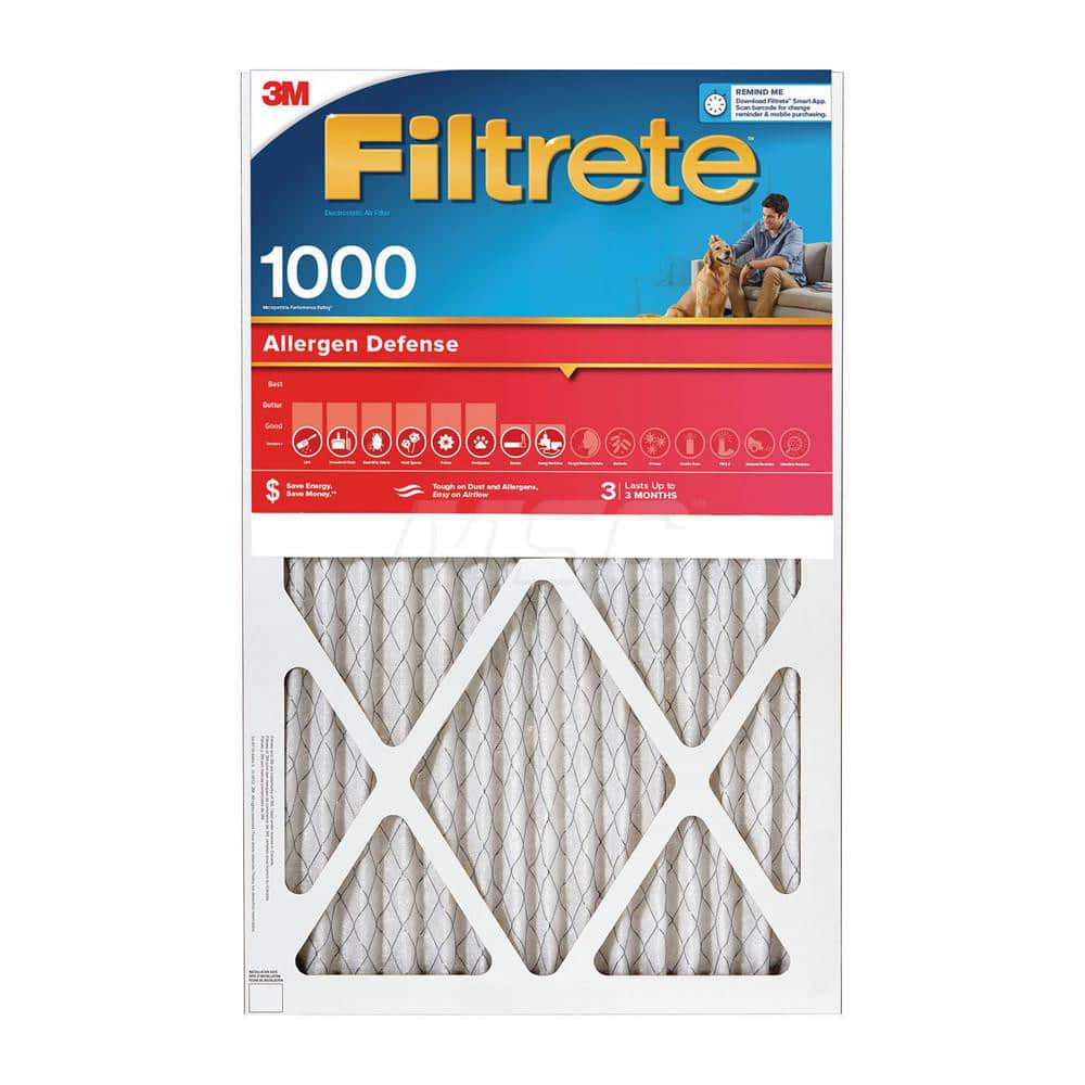 Pleated Air Filter: 16 x 25 x 1″, MERV 11, 88% Efficiency Polypropylene