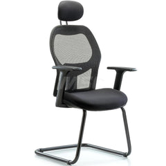 Guest & Lobby Chairs & Sofas; Type: Guest; Base Type: Sled Base; Width (Inch): 24-1/2; Depth (Inch): 19; Seat Material: Padded Mesh; Frame Color: Black; Color: Black; Overall Height (Inch): 39-1/2