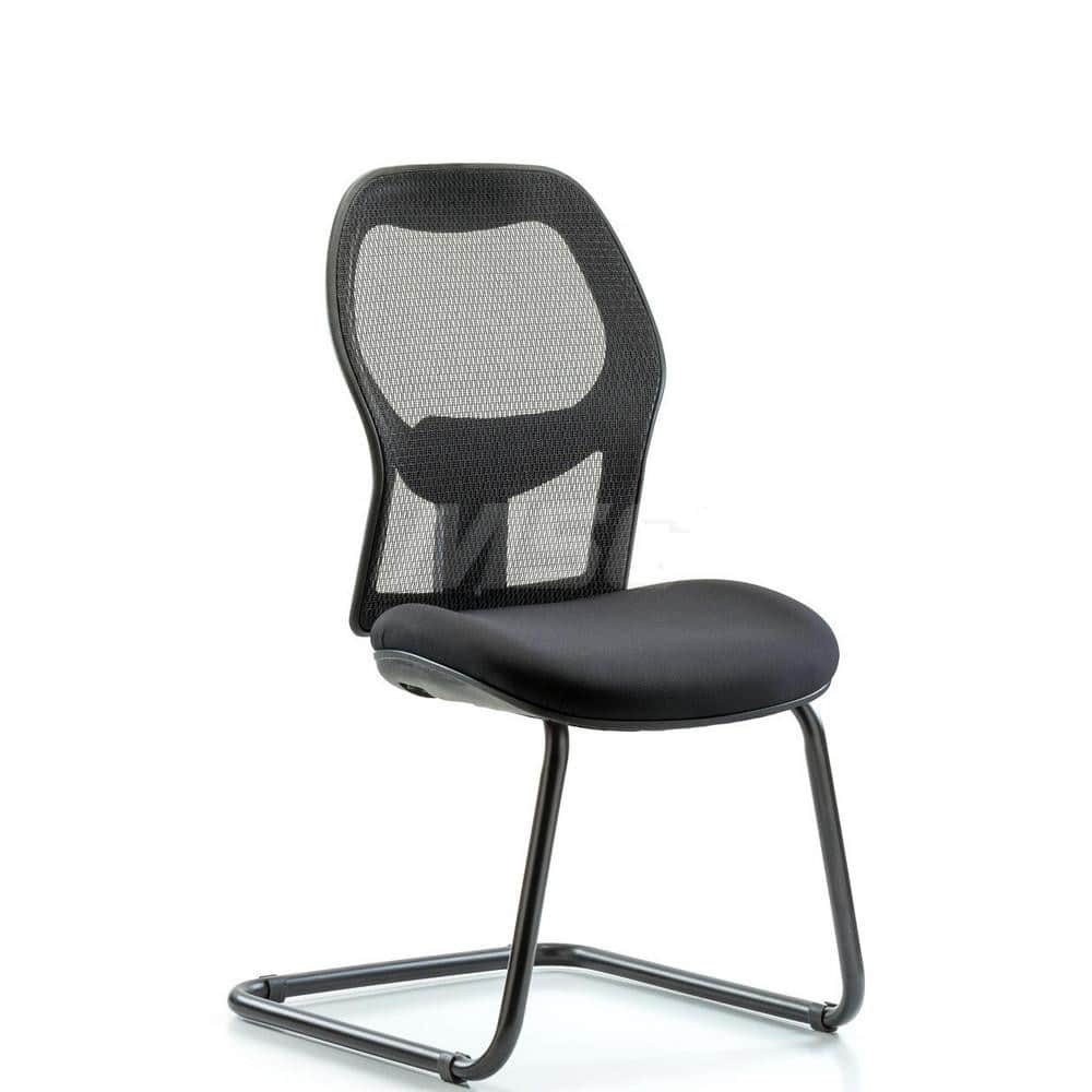 Guest & Lobby Chairs & Sofas; Type: Guest; Base Type: Sled Base; Width (Inch): 24-1/2; Depth (Inch): 19; Seat Material: Padded Mesh; Frame Color: Black; Color: Black; Overall Height (Inch): 39-1/2