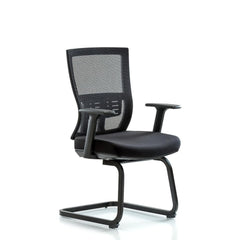 Guest & Lobby Chairs & Sofas; Type: Guest; Base Type: Sled Base; Width (Inch): 24-3/4; Depth (Inch): 18-1/2; Seat Material: Padded Mesh; Frame Color: Black; Color: Black; Overall Height (Inch): 39