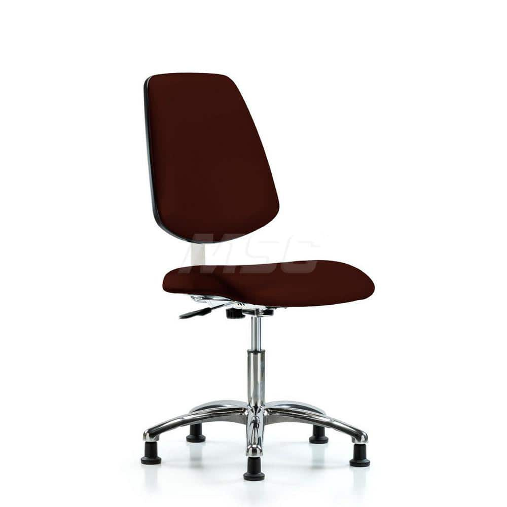 Task Chair: Vinyl, Burgundy