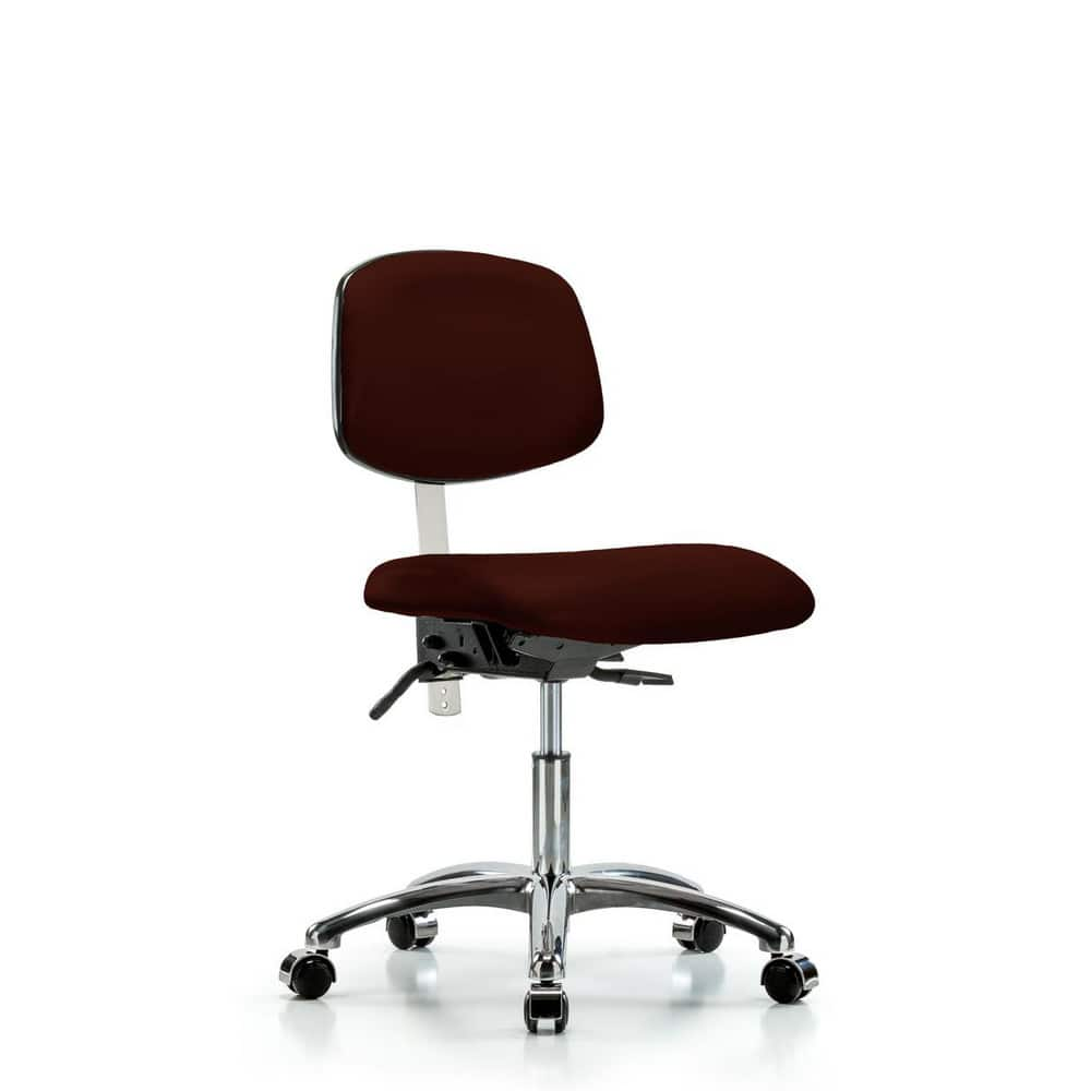 Task Chair: Vinyl, Burgundy