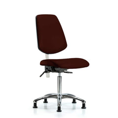 Task Chair: Vinyl, Burgundy