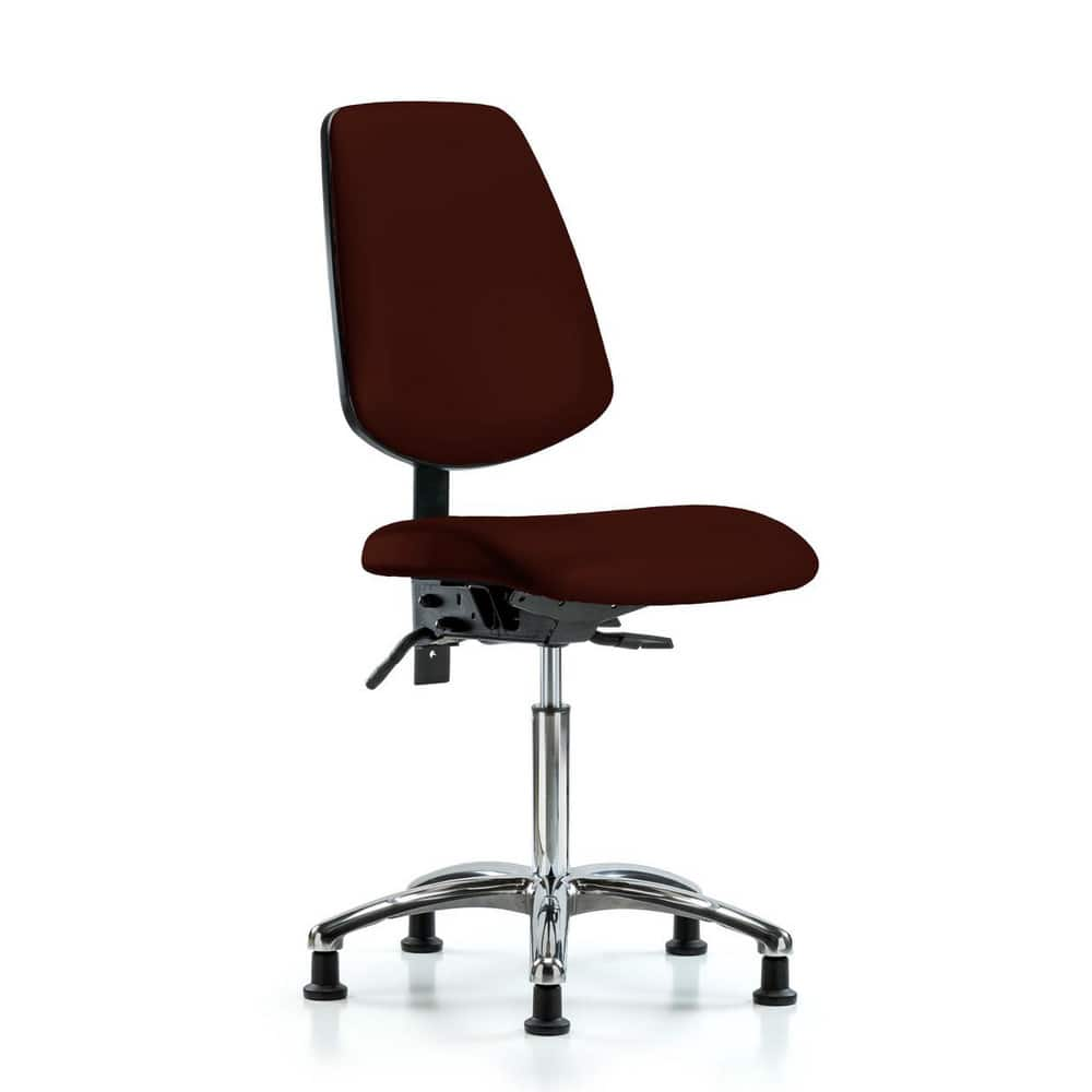 Task Chair: Vinyl, Burgundy