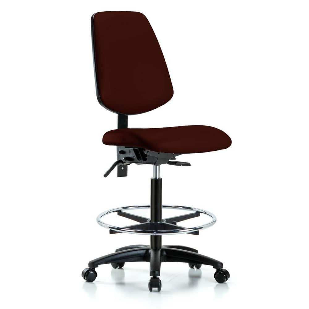 Task Chair: Vinyl, Burgundy