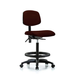 Task Chair: Vinyl, Burgundy