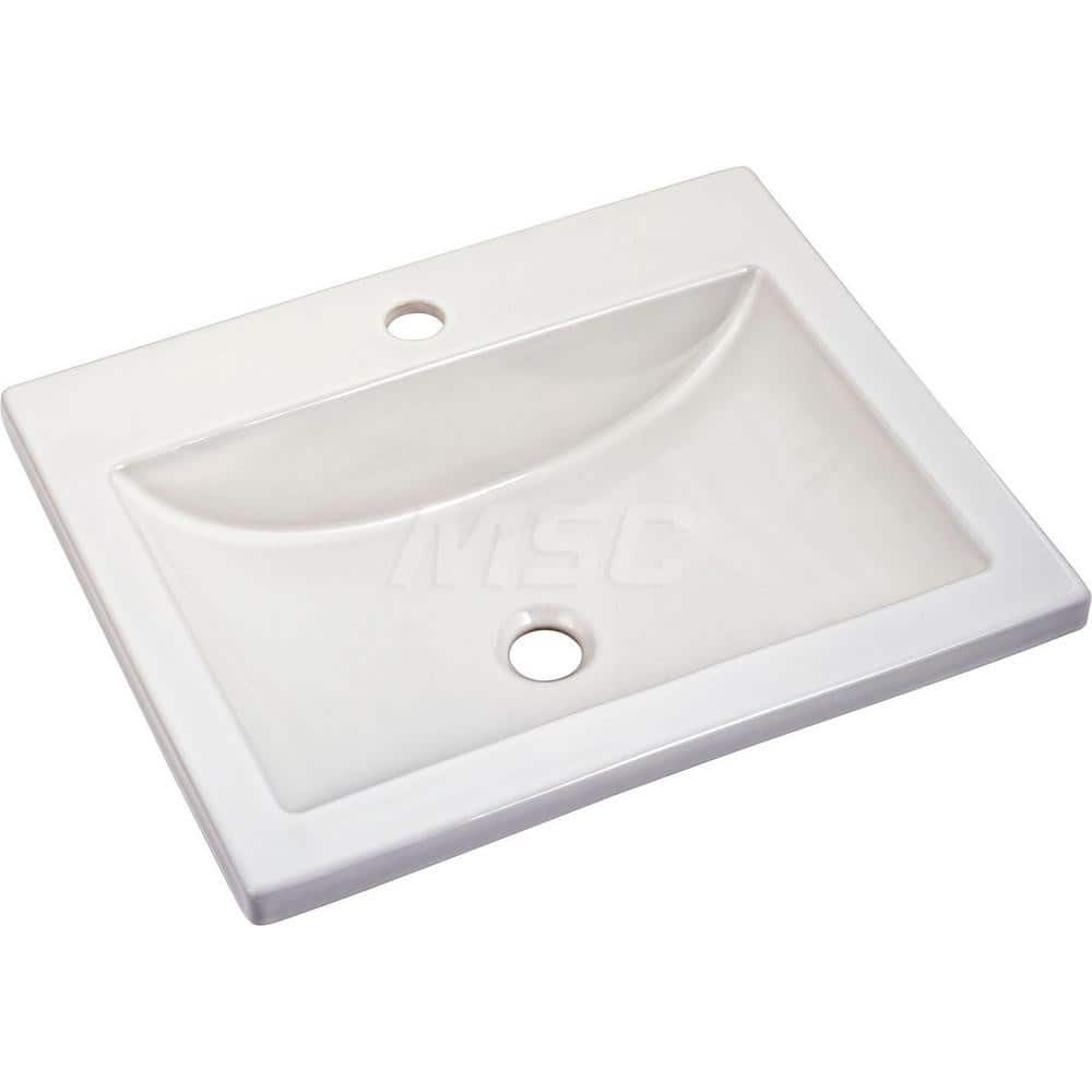 Sinks; Type: Unglazed Rim Undermount Sink; Outside Length: 14-1/8; Outside Width: 17-1/8; Outside Height: 7-1/2; Inside Length: 12-1/16; Inside Width: 15-1/16; Depth (Inch): 5-1/2; Number of Compartments: 1.000; Includes Items: Undermount Sink; Mounting K