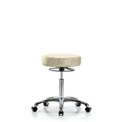 Lab Stool: Vinyl, 25″ Seat Width, 25″ Seat Depth Round Height