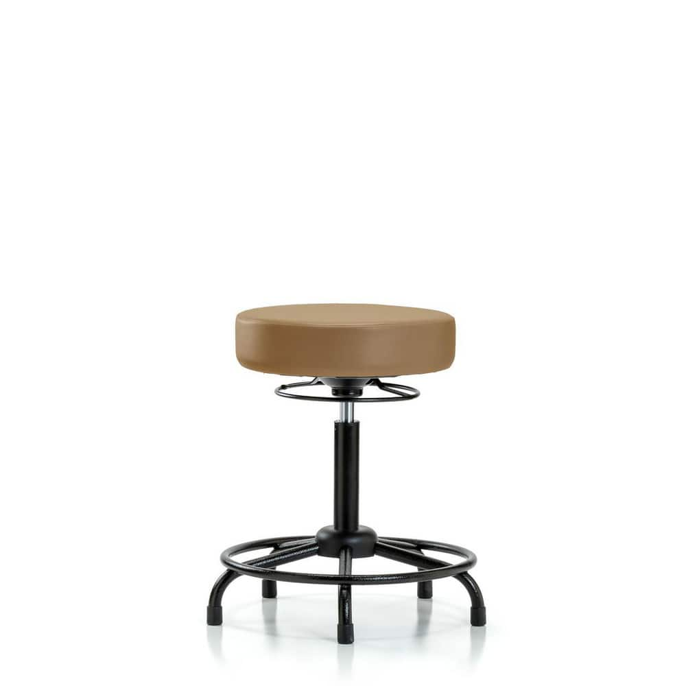 Lab Stool: Vinyl, 25″ Seat Width, 25″ Seat Depth Round Height