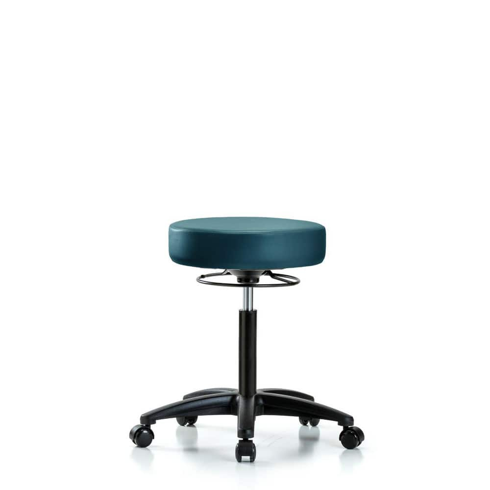 Lab Stool: Vinyl, 25″ Seat Width, 25″ Seat Depth Round Height