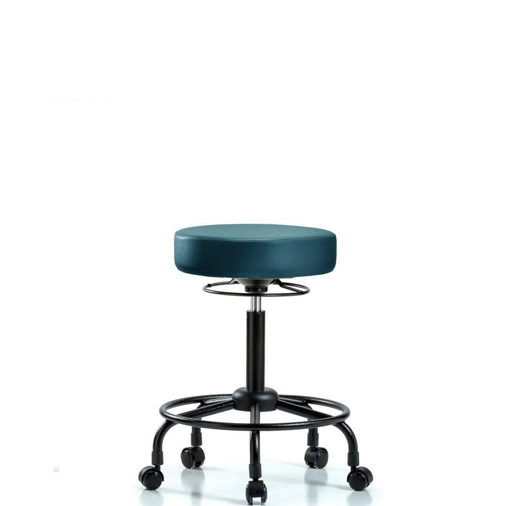 Lab Stool: Vinyl, 25″ Seat Width, 25″ Seat Depth Round Height