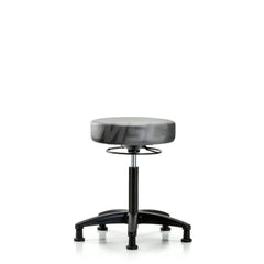 Lab Stool: Vinyl, 25″ Seat Width, 25″ Seat Depth Round Height