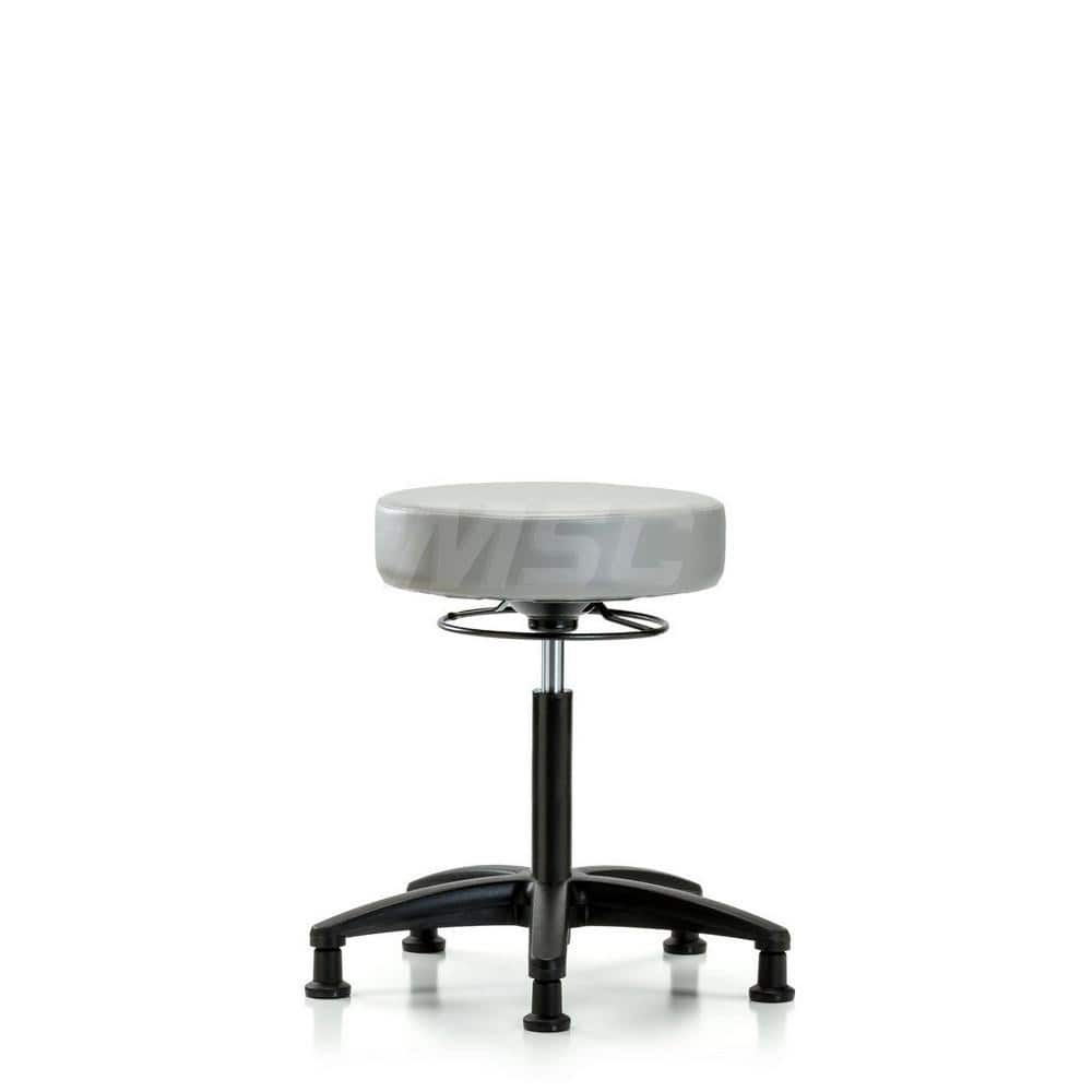 Lab Stool: Vinyl, 25″ Seat Width, 25″ Seat Depth Round Height