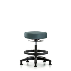 Lab Stool: Vinyl, 25″ Seat Width, 25″ Seat Depth Round Height