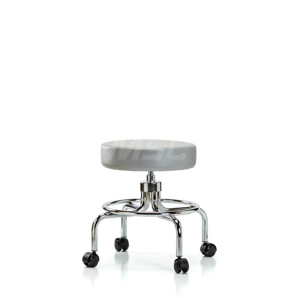 Lab Stool: Vinyl, 25″ Seat Width, 25″ Seat Depth Round Height