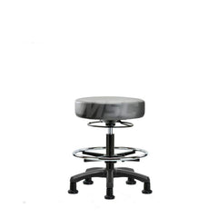 Lab Stool: Vinyl, 25″ Seat Width, 25″ Seat Depth Round Height