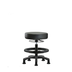 Lab Stool: Vinyl, 25″ Seat Width, 25″ Seat Depth Round Height