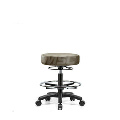 Lab Stool: Vinyl, 25″ Seat Width, 25″ Seat Depth Round Height