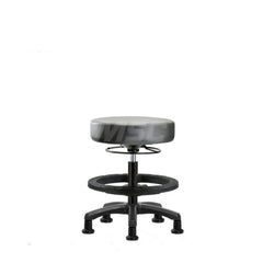 Lab Stool: Vinyl, 25″ Seat Width, 25″ Seat Depth Round Height