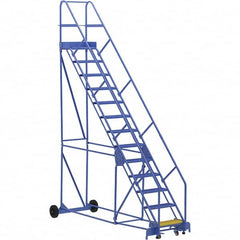 Steel Rolling Ladder: Type 1A, 13 Step Grip Strut Tread