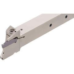 Indexable Grooving/Cut-Off Toolholders; Cutting Direction: Right Hand; Maximum Depth of Cut (Decimal Inch): 0.4900; Maximum Groove Width (Decimal Inch): 0.0980; Minimum Groove Width (Decimal Inch): 0.0590; Toolholder Style: JCTE; Tool Material: Steel; Ins