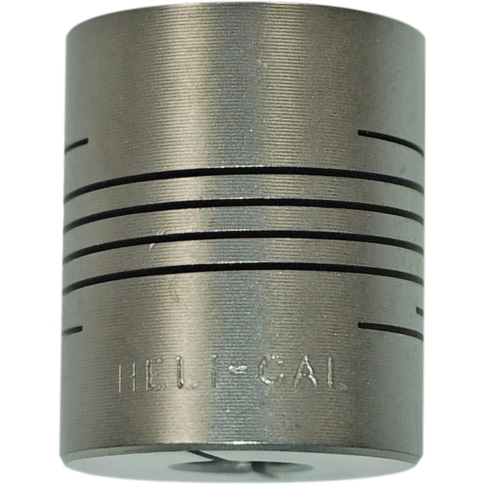 Heli-Cal - Flexible Coupling; Type: Set Screw Hub ; Maximum Bore Diameter (Inch): .313 ; Minimum Bore Diameter (Decimal Inch): 0.1250 ; Outside Diameter (Inch): 3/4 ; Overall Length (Inch): 3/4 ; Material: Aluminum - Exact Industrial Supply