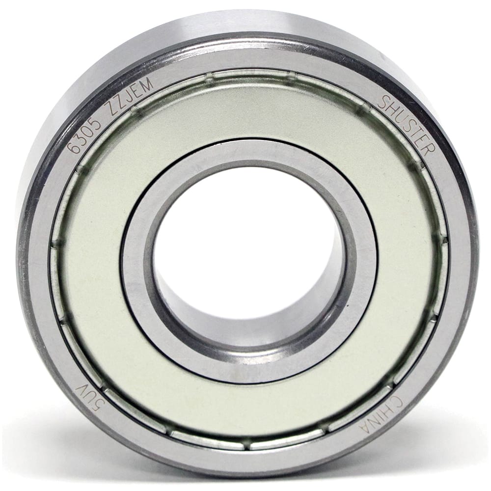 Shuster - 6306 ZZ JEM, 30mm Bore Diam, 72mm OD, Double Shield Deep Groove Radial Ball Bearing - Exact Industrial Supply