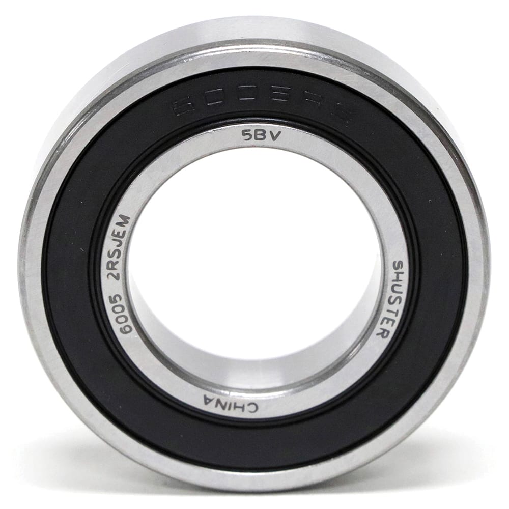 Shuster - 6010 2RS JEM, 50mm Bore Diam, 80mm OD, Double Seal Deep Groove Radial Ball Bearing - Exact Industrial Supply