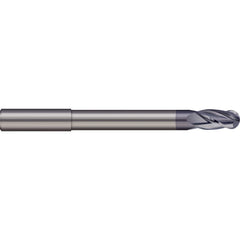 Micro 100 - Ball End Mills; Mill Diameter (mm): 1.50 ; Mill Diameter (Decimal Inch): 0.0591 ; Number of Flutes: 2 ; Length of Cut (mm): 1.5000 ; Length of Cut (Decimal Inch): 0.0591 ; Material: Solid Carbide - Exact Industrial Supply