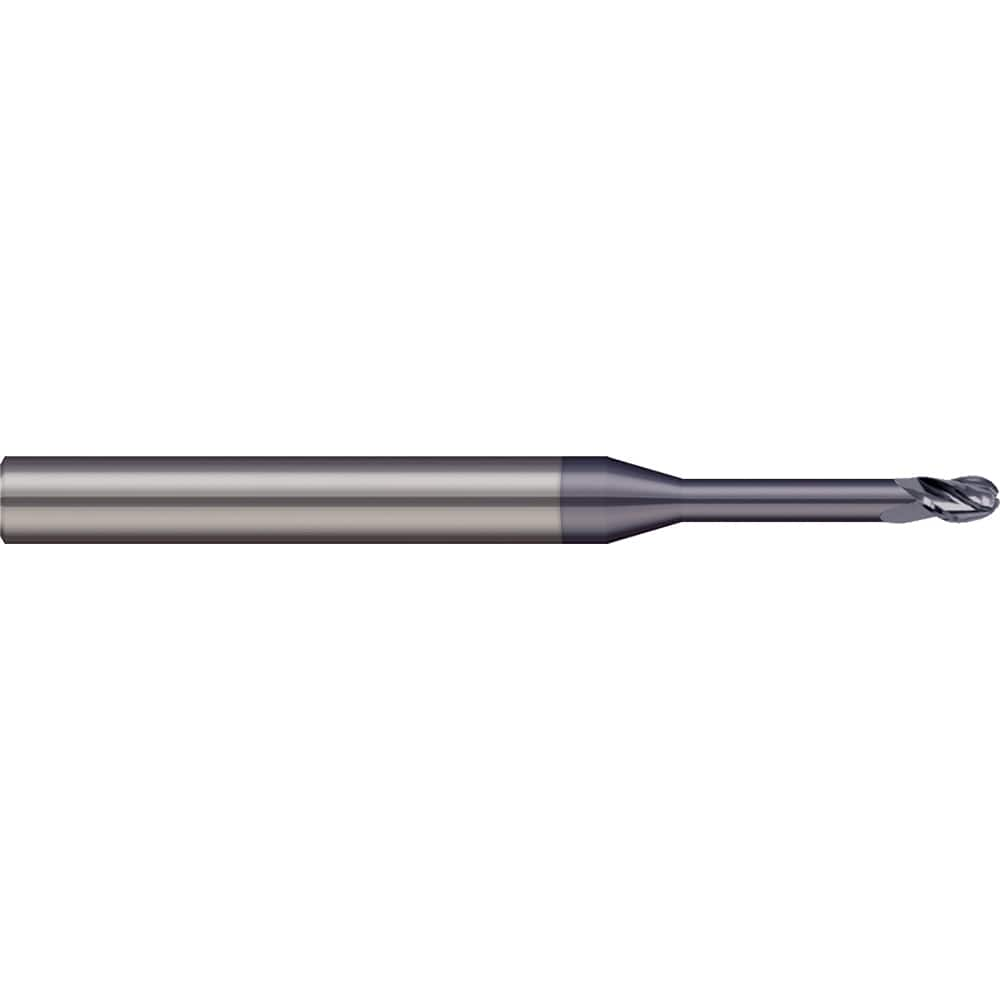 Micro 100 - Ball End Mills; Mill Diameter (Inch): 5/64 ; Mill Diameter (Decimal Inch): 0.0781 ; Number of Flutes: 2 ; Length of Cut (Decimal Inch): 0.1170 ; Material: Solid Carbide ; Overall Length (Inch): 2