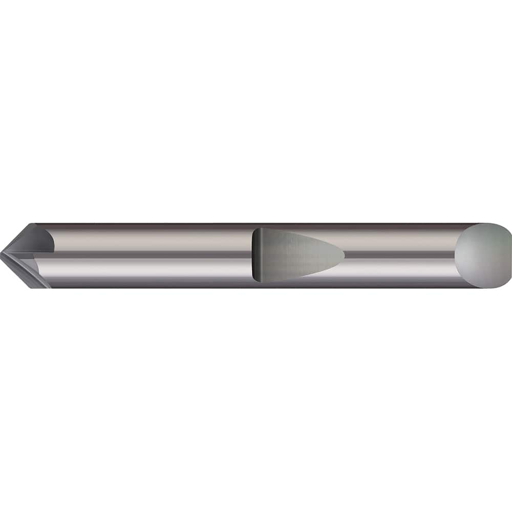 Micro 100 - 3/16" Diam 100°/80° 4-Flute Single End Solid Carbide Chamfer Mill - Exact Industrial Supply