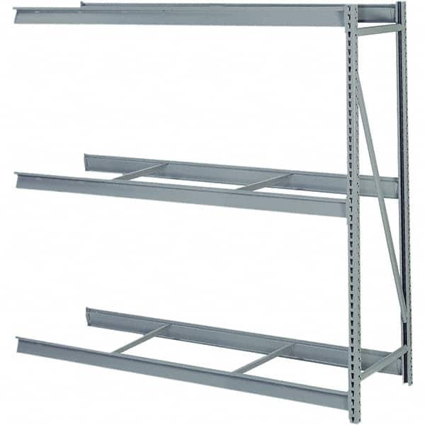 Lyon - 3 Shelf Add-On No Deck Steel Shelving - 10,000 Lb Capacity, 60" Wide x 72" High x 36" Deep, Dove Gray - Caliber Tooling