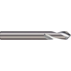 Micro 100 - 5/8" Body Diam, 100°, 2-1/2" OAL, 2-Flute Solid Carbide Spotting Drill - Exact Industrial Supply