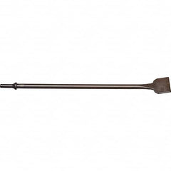 Mayhew - 2" Head Width, 18" OAL, Scraper Punch - Round Drive, Round Shank, Steel - Caliber Tooling