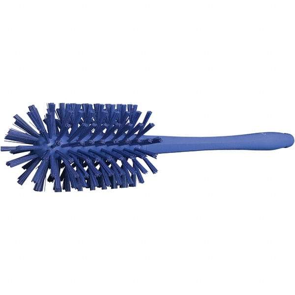 Vikan - 3-1/2" Diam Polyester Bottle Brush - 16-7/8" OAL, 6-1/4" Head Length, Polypropylene Handle - Caliber Tooling