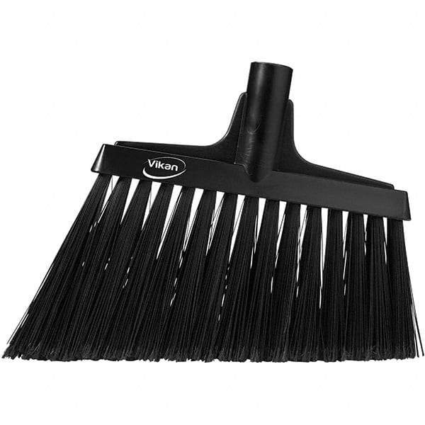 Vikan - 11-1/2" Wide, Black Polyester Bristles, Angled Broom - Flagged, Water Resistant - Caliber Tooling