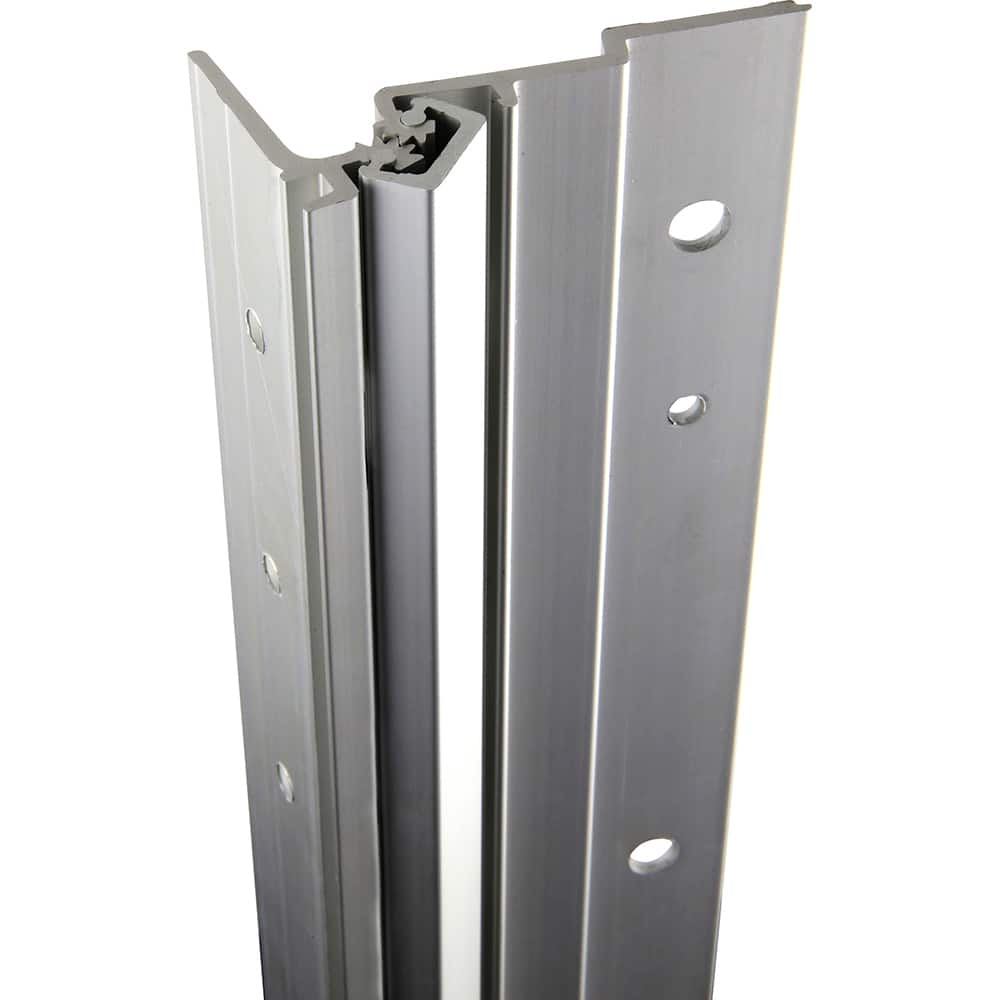 Stanley - Continuous Hinges; Type: Full Surface ; Mount Type: Full Surface ; Overall Length (Inch): 120; 120 ; Hinge Material: Aluminum ; Width (Decimal Inch): 4.0 ; Thickness (Decimal Inch): 0.1120 - Exact Industrial Supply