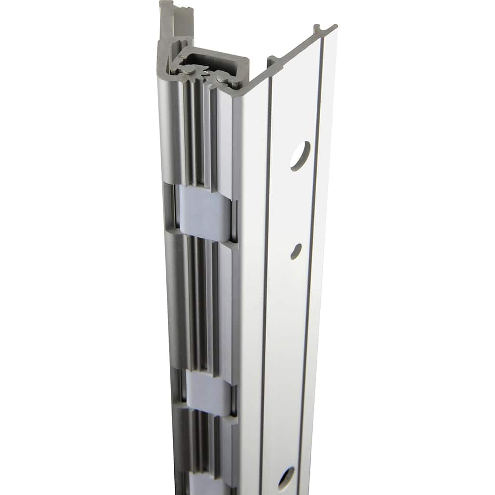 Stanley - Continuous Hinges; Type: Full Surface ; Mount Type: Full Surface ; Overall Length (Inch): 95; 95 ; Hinge Material: Aluminum ; Width (Decimal Inch): 3.1875 ; Thickness (Decimal Inch): 0.1120 - Exact Industrial Supply