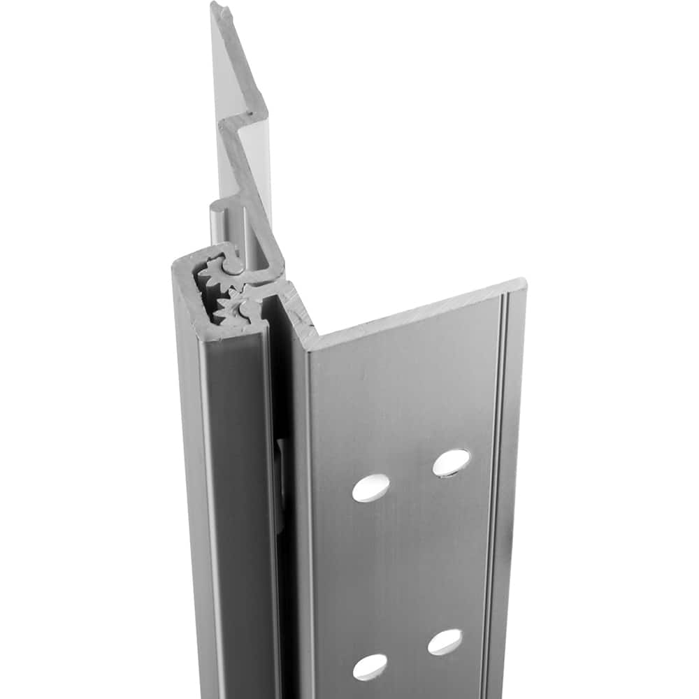 Stanley - Continuous Hinges; Type: Half Surface ; Mount Type: Half Surface ; Overall Length (Inch): 95; 95 ; Hinge Material: Aluminum ; Width (Decimal Inch): 4.5 ; Thickness (Decimal Inch): 0.1120 - Exact Industrial Supply