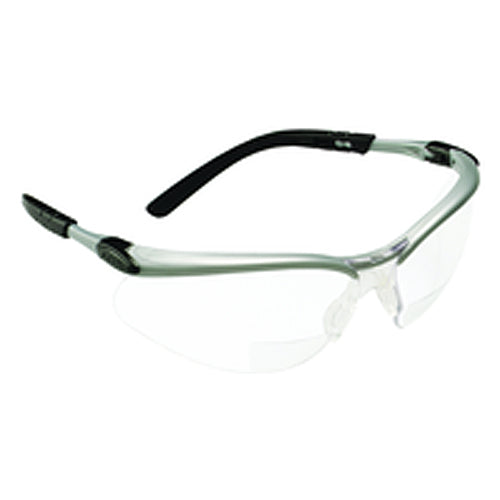 ‎3M BX Reader Protective Eyewear 11375-00000-20 Clear Lens Silver Frame +2.0 Diopter - Caliber Tooling