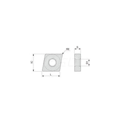 Turning Insert:  CNMG432SS AH645,  Solid Carbide TiAlN Finish,  Neutral,  1/2″ Inscribed Circle,  0.0310″ Corner Radius,  80.0 &deg N/A Diamond,  Series  CNMG