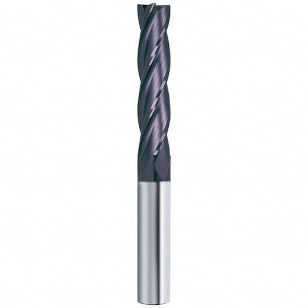 Guhring - 5/16", 1-1/8" LOC, 5/16" Shank Diam, 3" OAL, 4 Flute Solid Carbide Square End Mill - Caliber Tooling