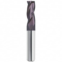 Guhring - 5/16", 13/16" LOC, 5/16" Shank Diam, 2-1/2" OAL, 3 Flute Solid Carbide Square End Mill - Caliber Tooling